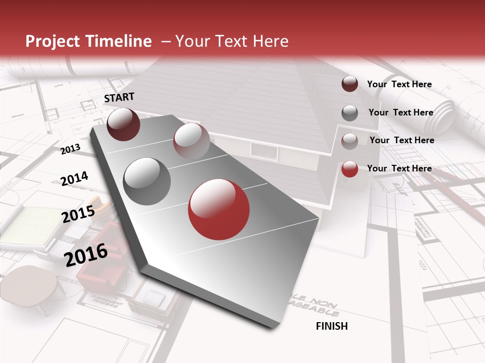 Illustration Mock Up Real Estate PowerPoint Template