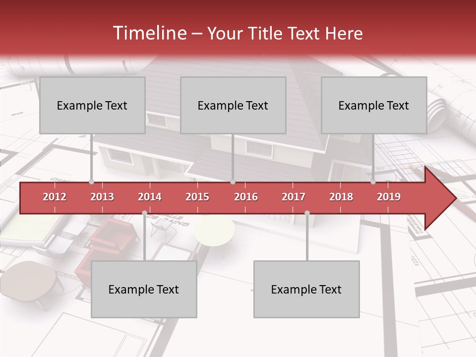 Illustration Mock Up Real Estate PowerPoint Template