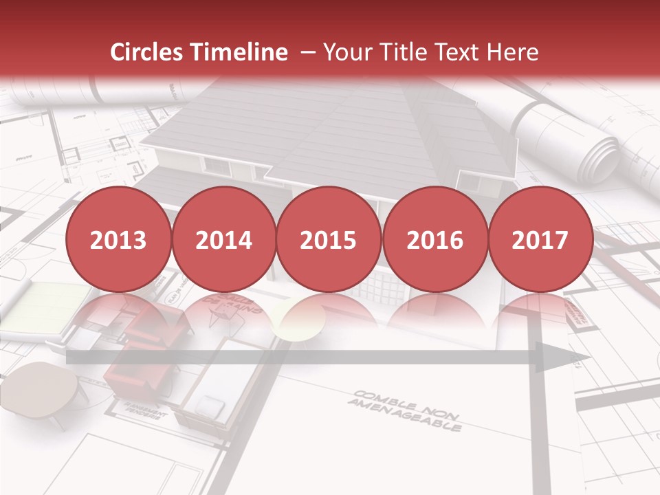 Illustration Mock Up Real Estate PowerPoint Template