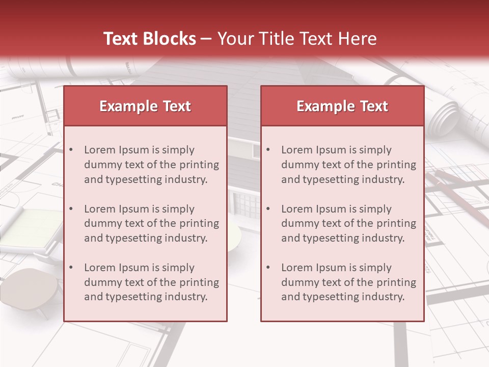 Illustration Mock Up Real Estate PowerPoint Template