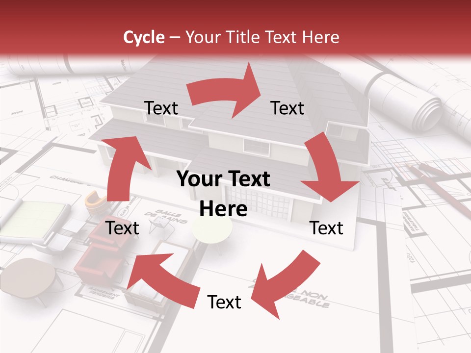 Illustration Mock Up Real Estate PowerPoint Template