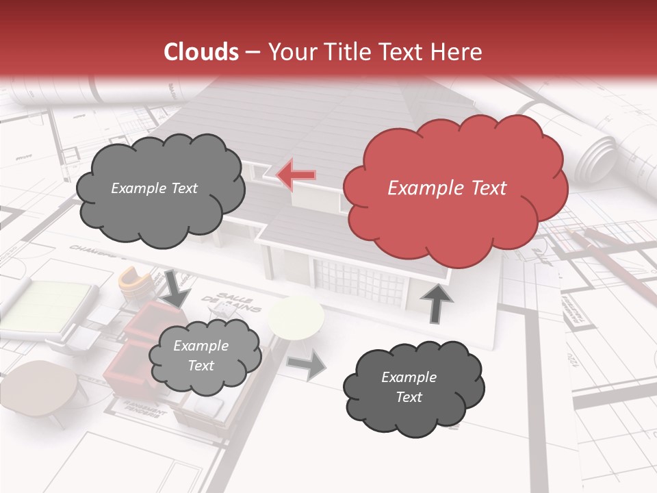 Illustration Mock Up Real Estate PowerPoint Template