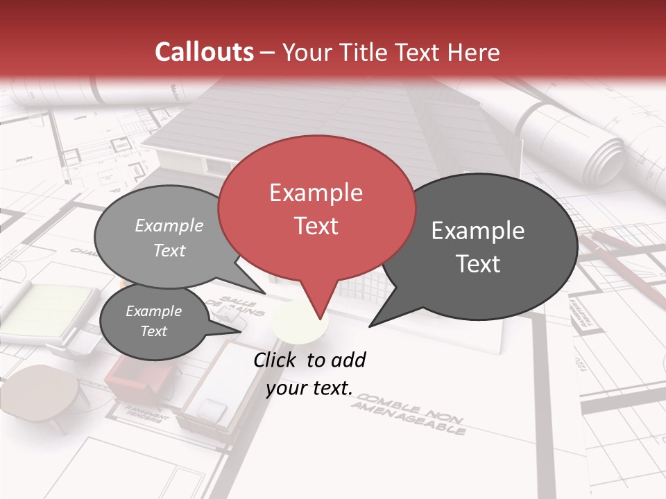 Illustration Mock Up Real Estate PowerPoint Template
