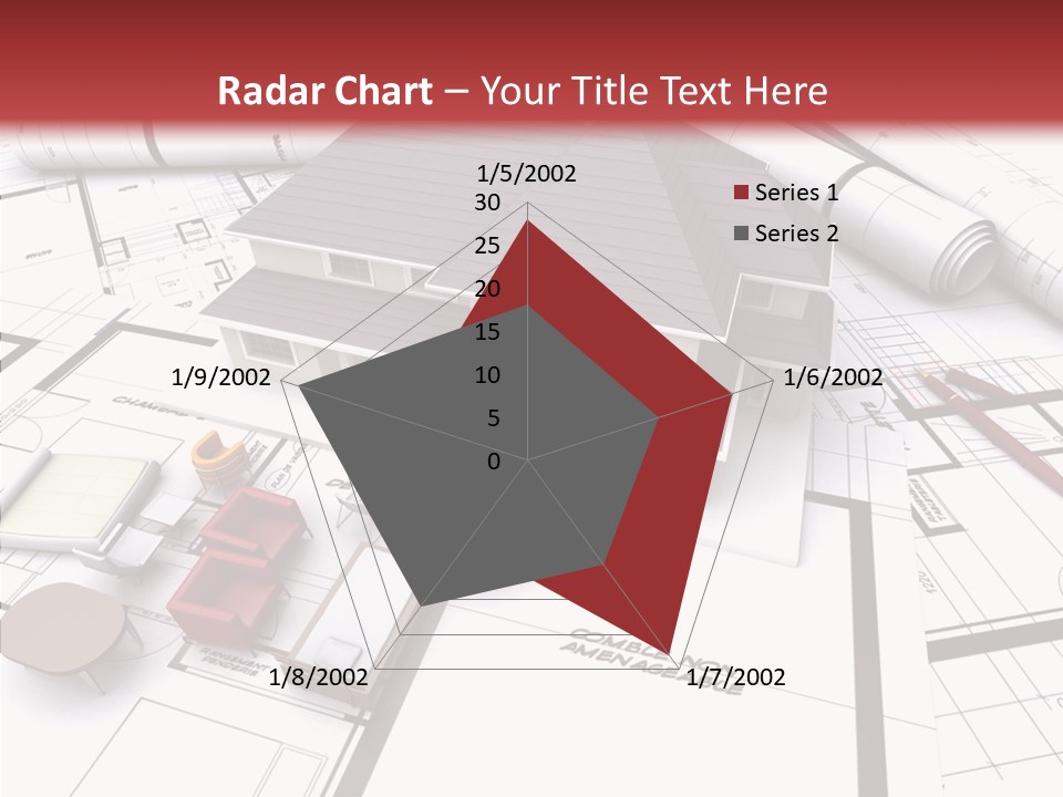 Illustration Mock Up Real Estate PowerPoint Template