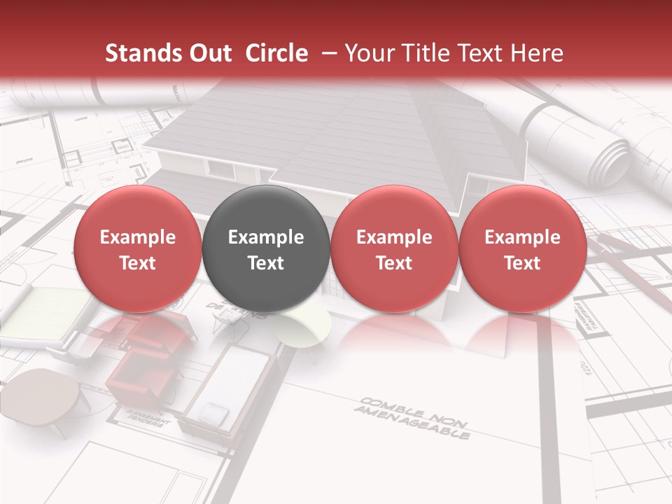 Illustration Mock Up Real Estate PowerPoint Template