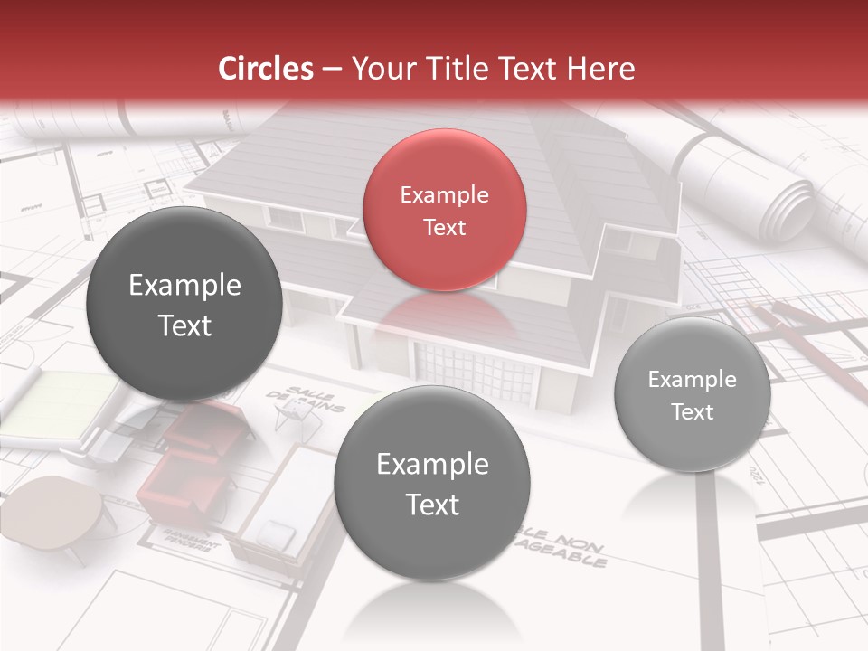 Illustration Mock Up Real Estate PowerPoint Template