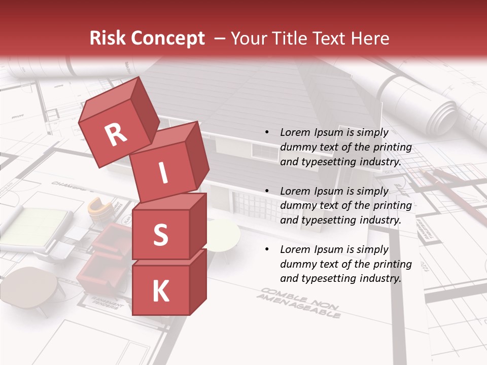 Illustration Mock Up Real Estate PowerPoint Template