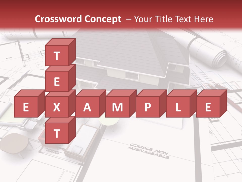 Illustration Mock Up Real Estate PowerPoint Template