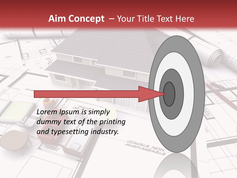 Illustration Mock Up Real Estate PowerPoint Template