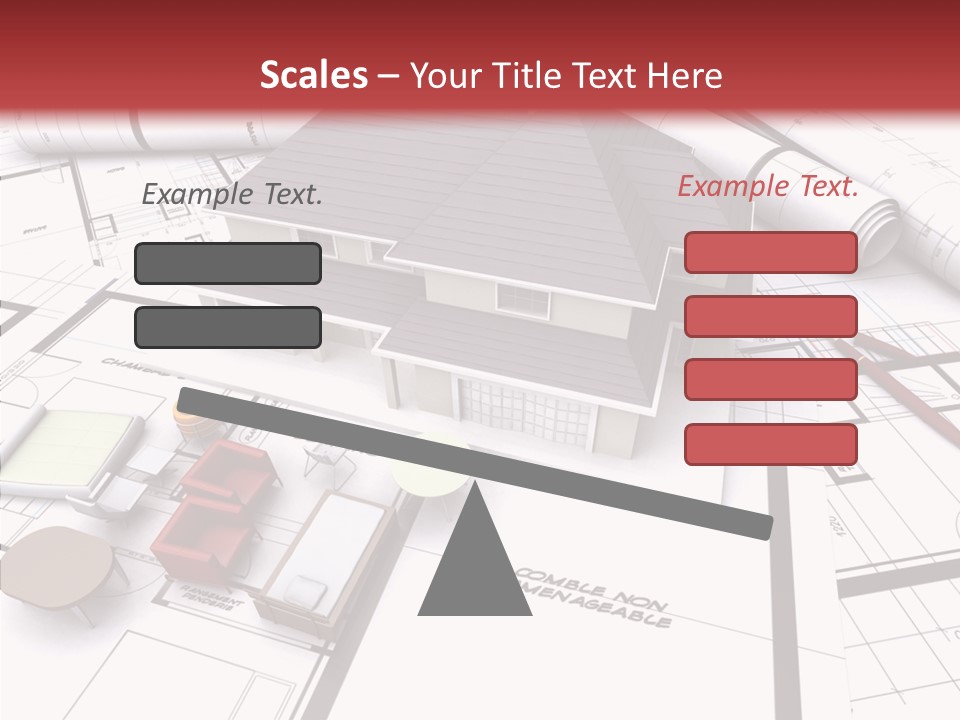 Illustration Mock Up Real Estate PowerPoint Template