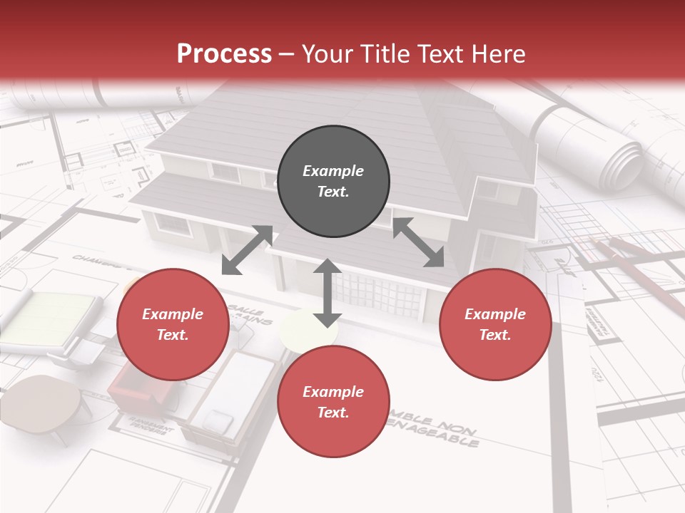 Illustration Mock Up Real Estate PowerPoint Template
