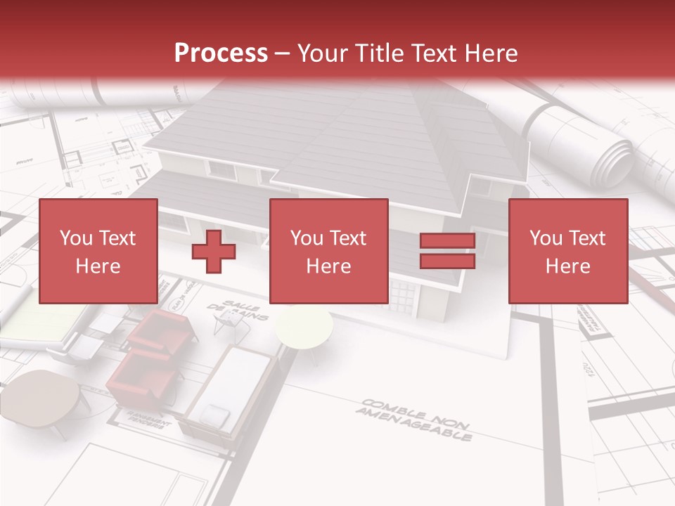 Illustration Mock Up Real Estate PowerPoint Template