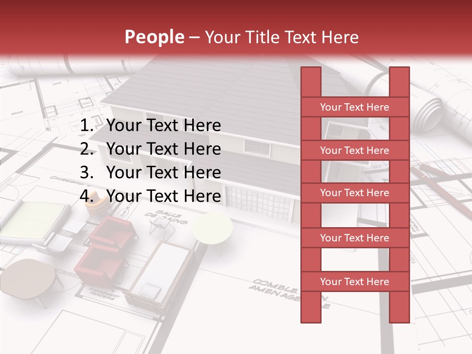 Illustration Mock Up Real Estate PowerPoint Template