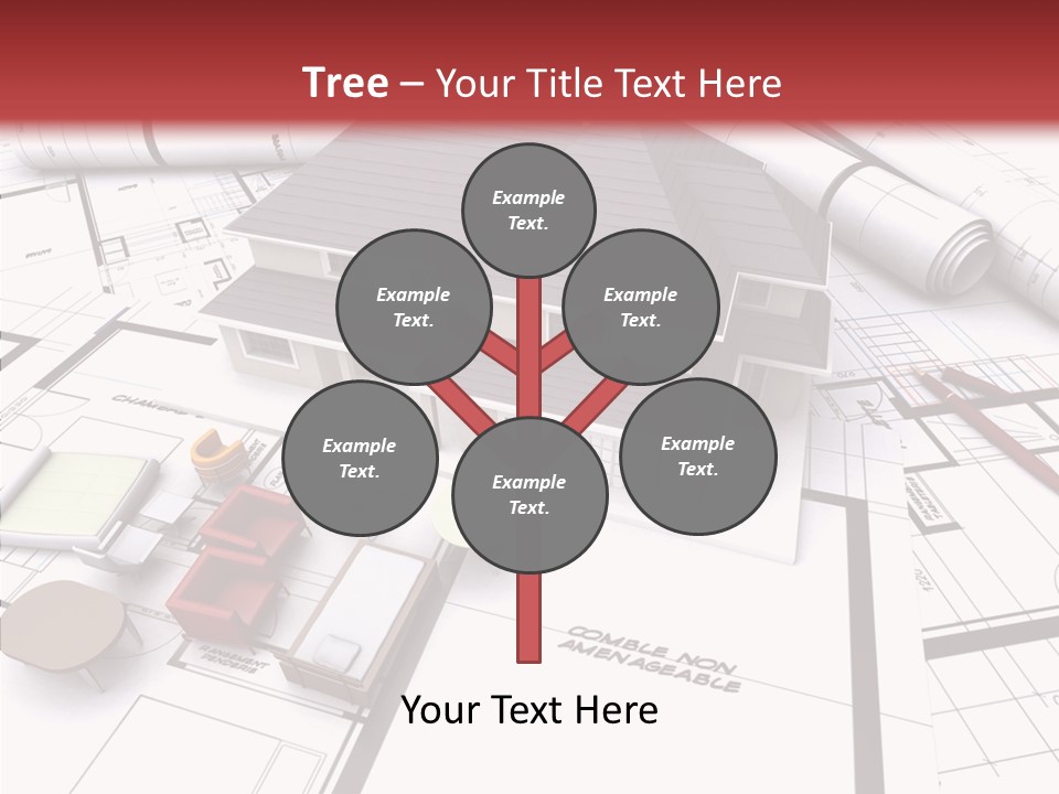 Illustration Mock Up Real Estate PowerPoint Template