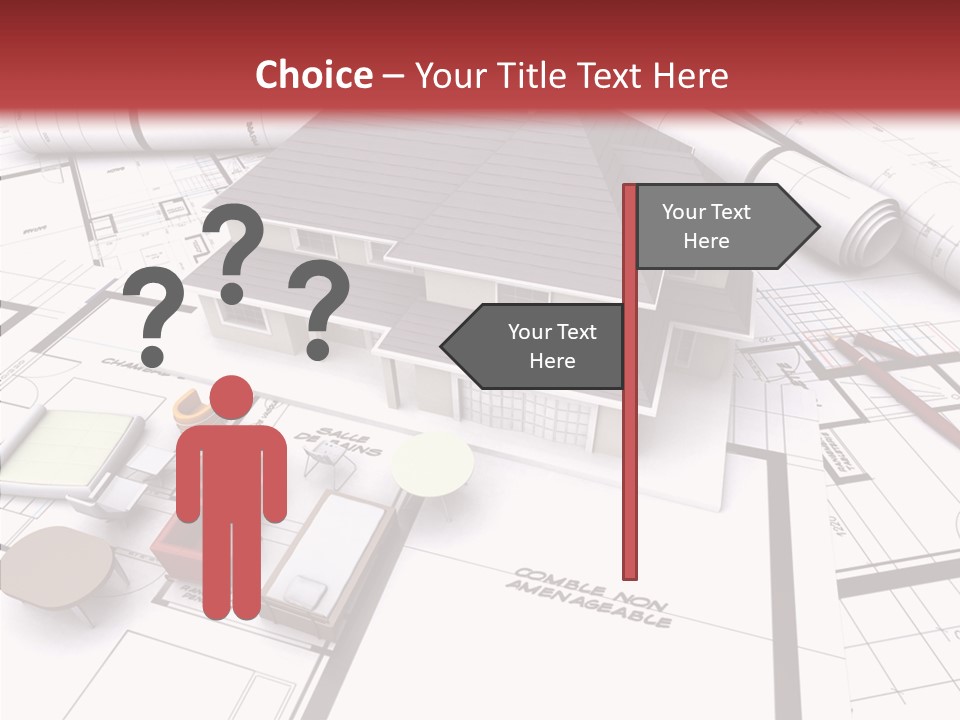 Illustration Mock Up Real Estate PowerPoint Template