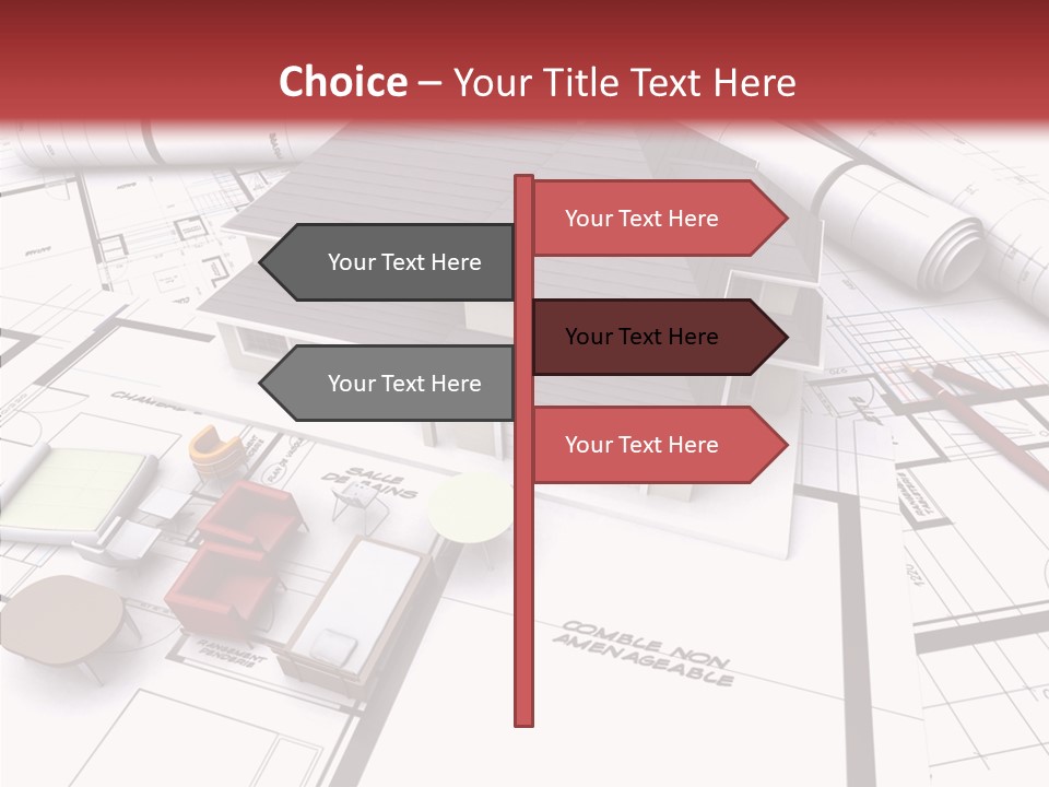 Illustration Mock Up Real Estate PowerPoint Template