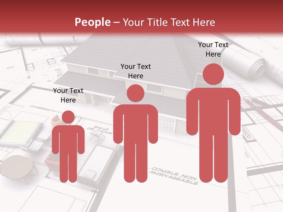 Illustration Mock Up Real Estate PowerPoint Template