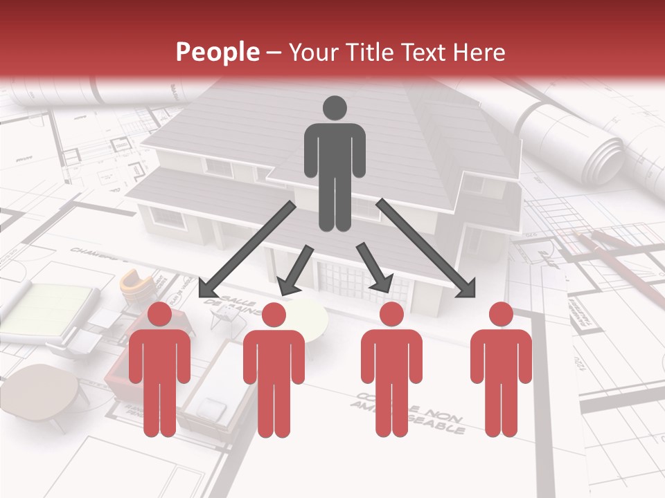 Illustration Mock Up Real Estate PowerPoint Template