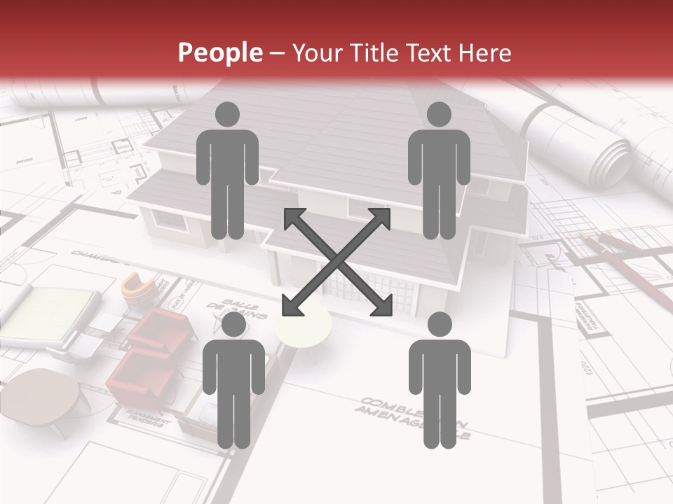 Illustration Mock Up Real Estate PowerPoint Template