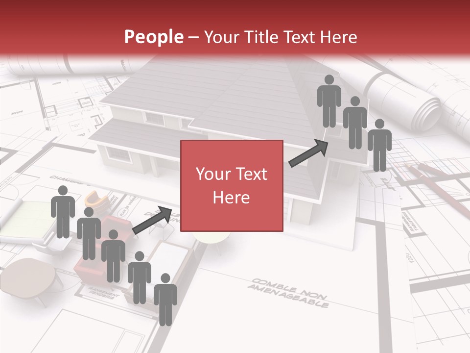 Illustration Mock Up Real Estate PowerPoint Template