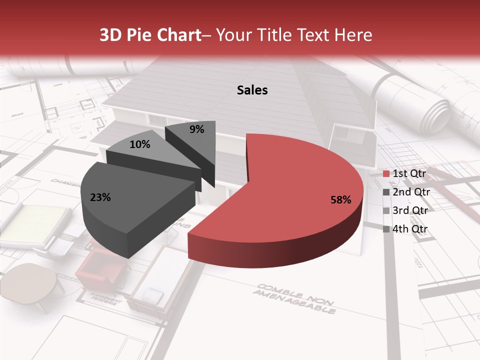 Illustration Mock Up Real Estate PowerPoint Template