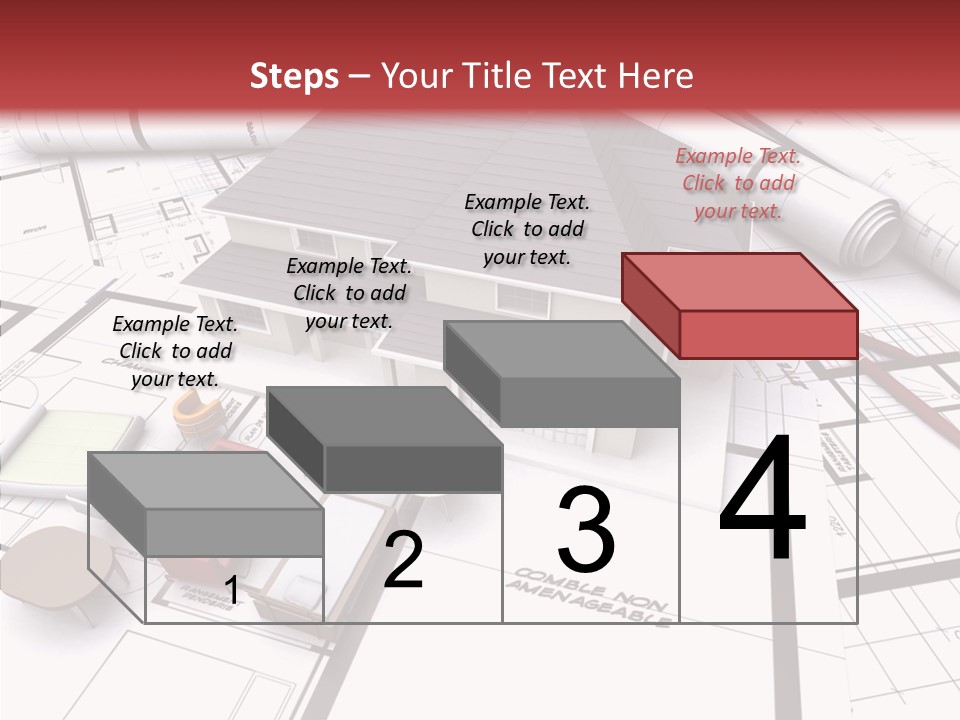 Illustration Mock Up Real Estate PowerPoint Template