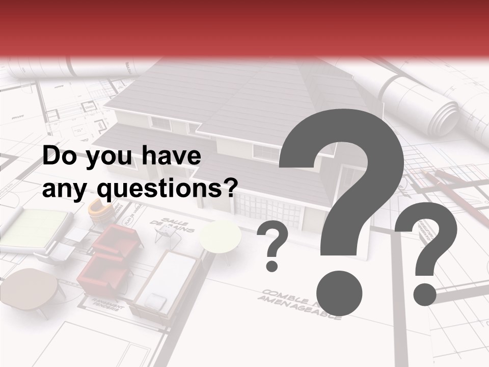 Illustration Mock Up Real Estate PowerPoint Template