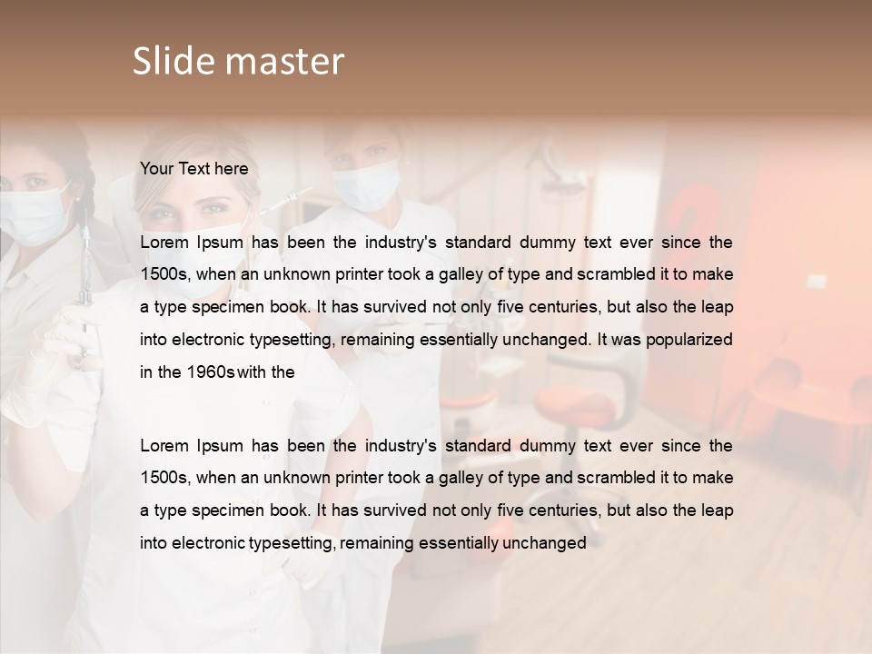 Person Needle White PowerPoint Template