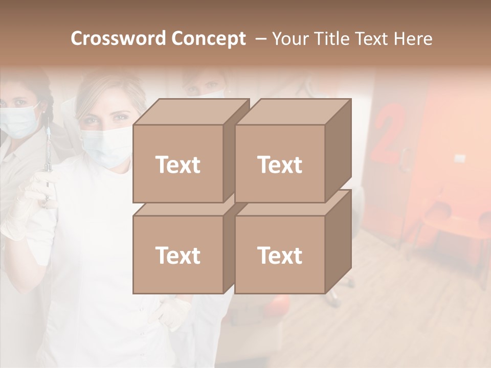 Person Needle White PowerPoint Template