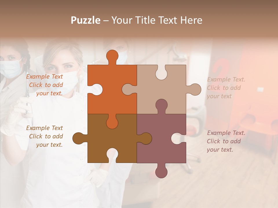 Person Needle White PowerPoint Template