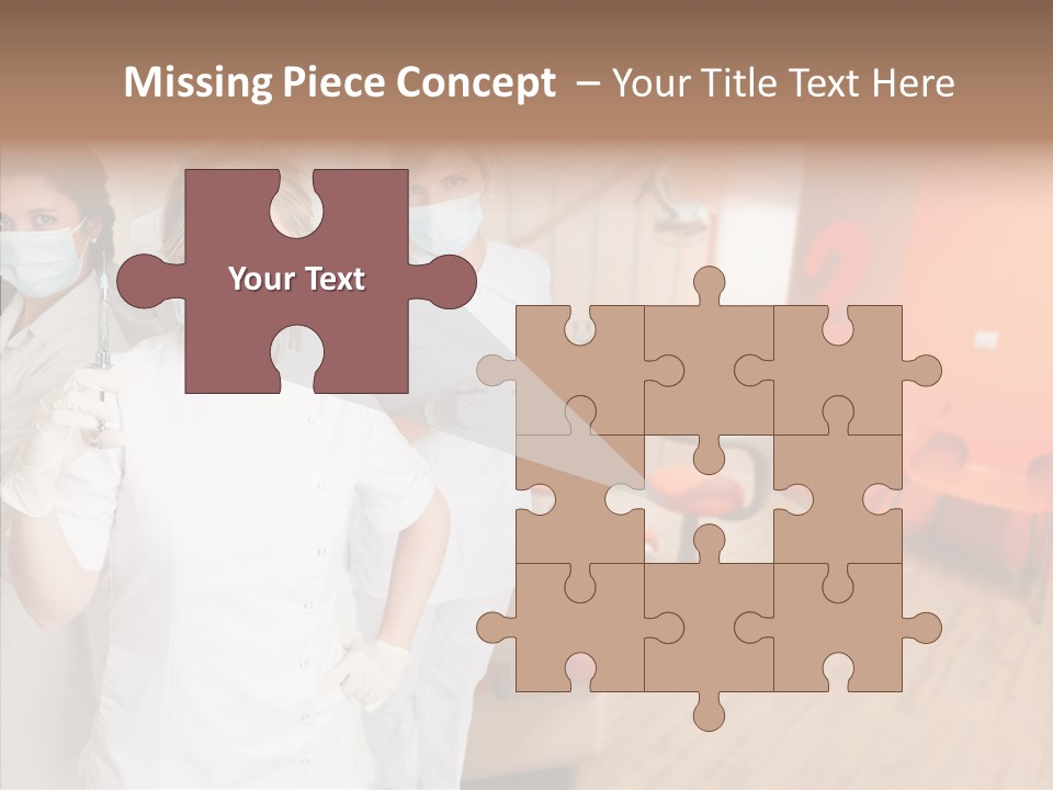 Person Needle White PowerPoint Template