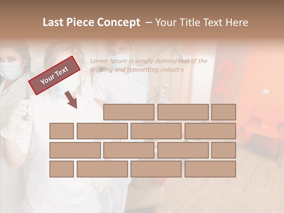 Person Needle White PowerPoint Template