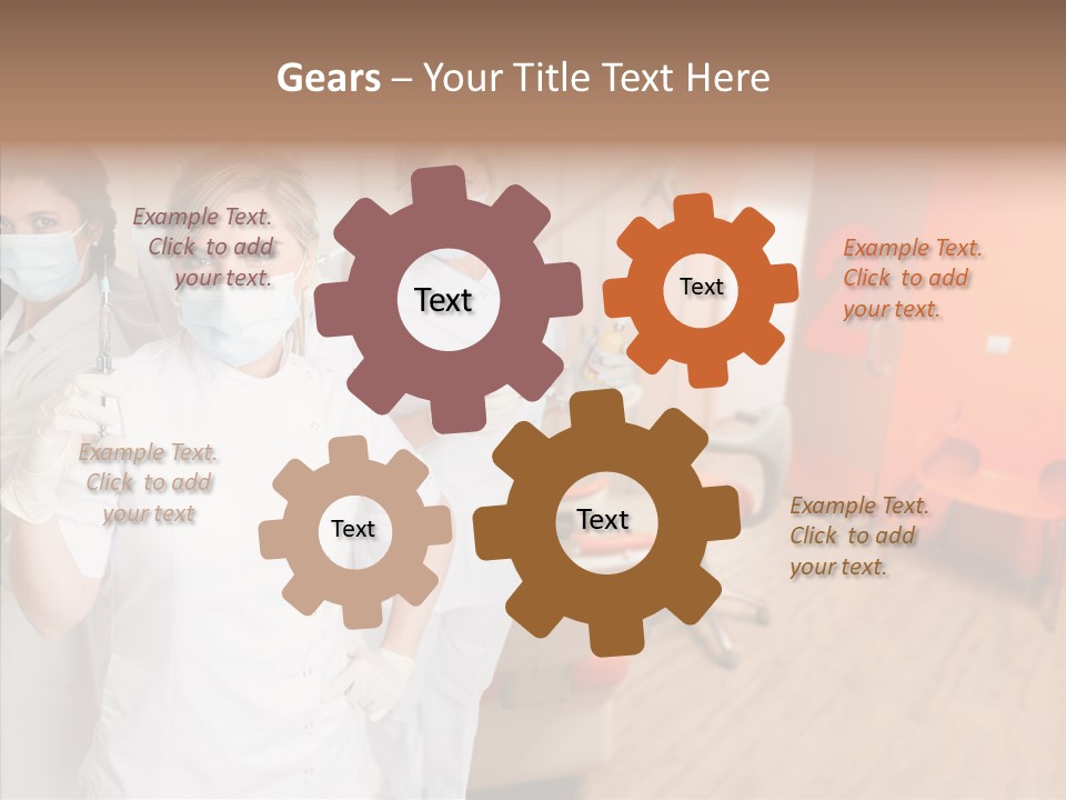 Person Needle White PowerPoint Template