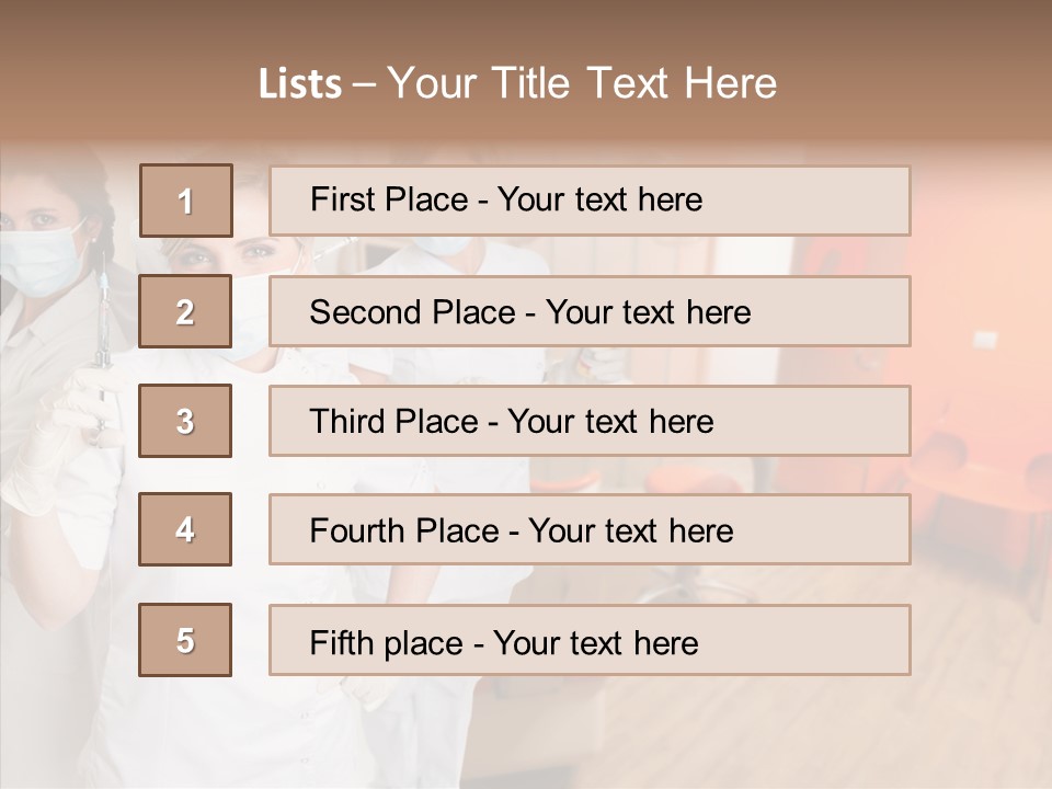Person Needle White PowerPoint Template