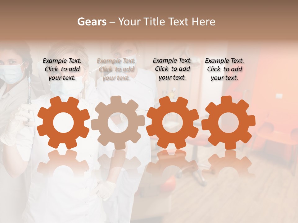 Person Needle White PowerPoint Template