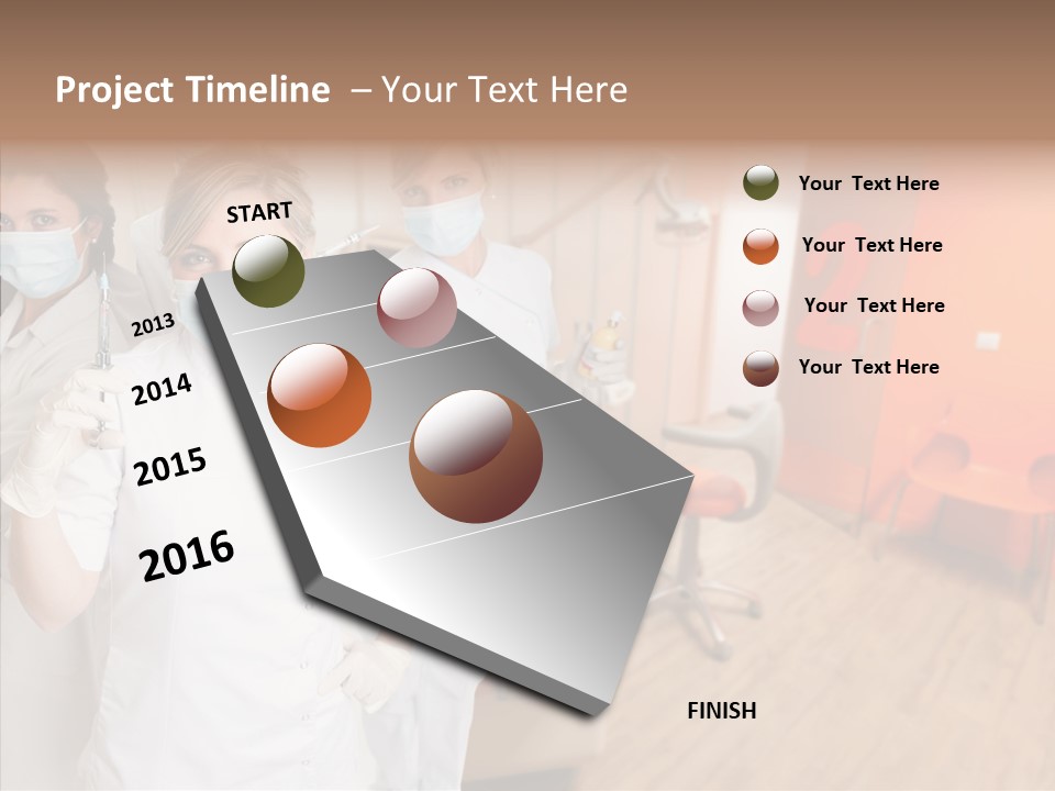 Person Needle White PowerPoint Template