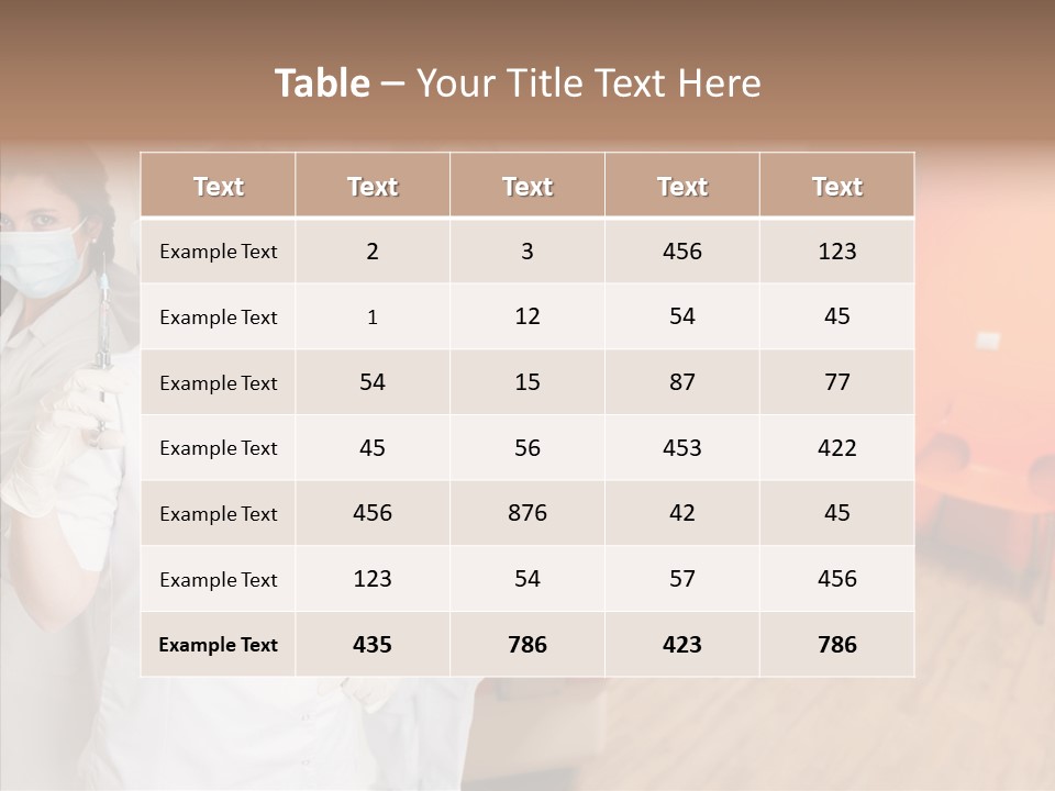 Person Needle White PowerPoint Template