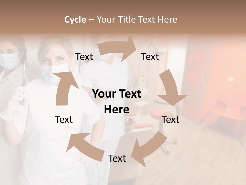 Person Needle White PowerPoint Template