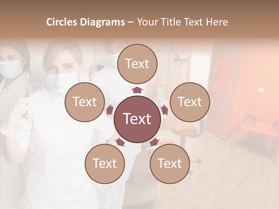 Person Needle White PowerPoint Template