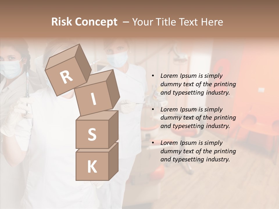 Person Needle White PowerPoint Template