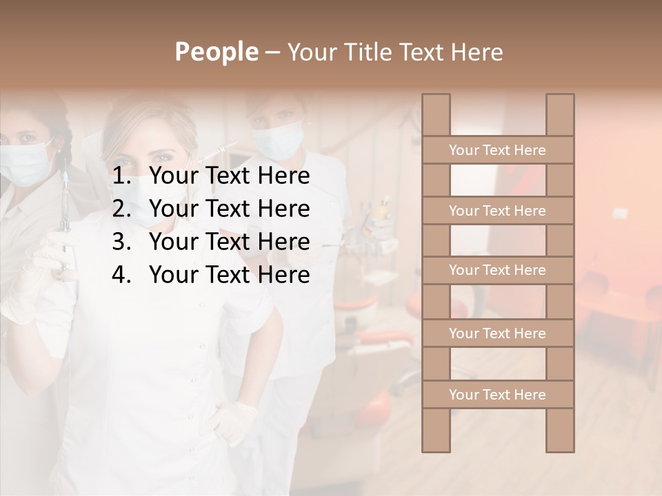 Person Needle White PowerPoint Template