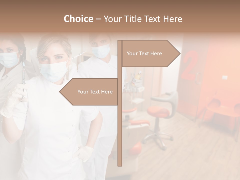 Person Needle White PowerPoint Template