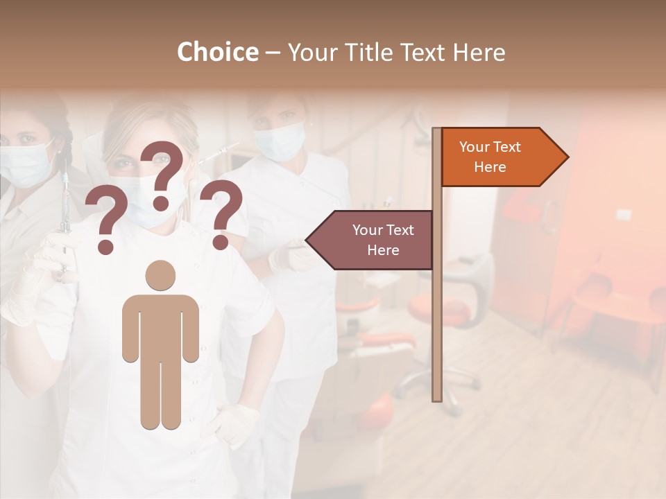 Person Needle White PowerPoint Template