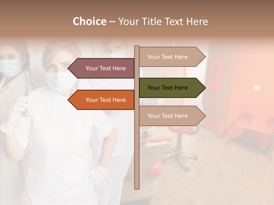 Person Needle White PowerPoint Template