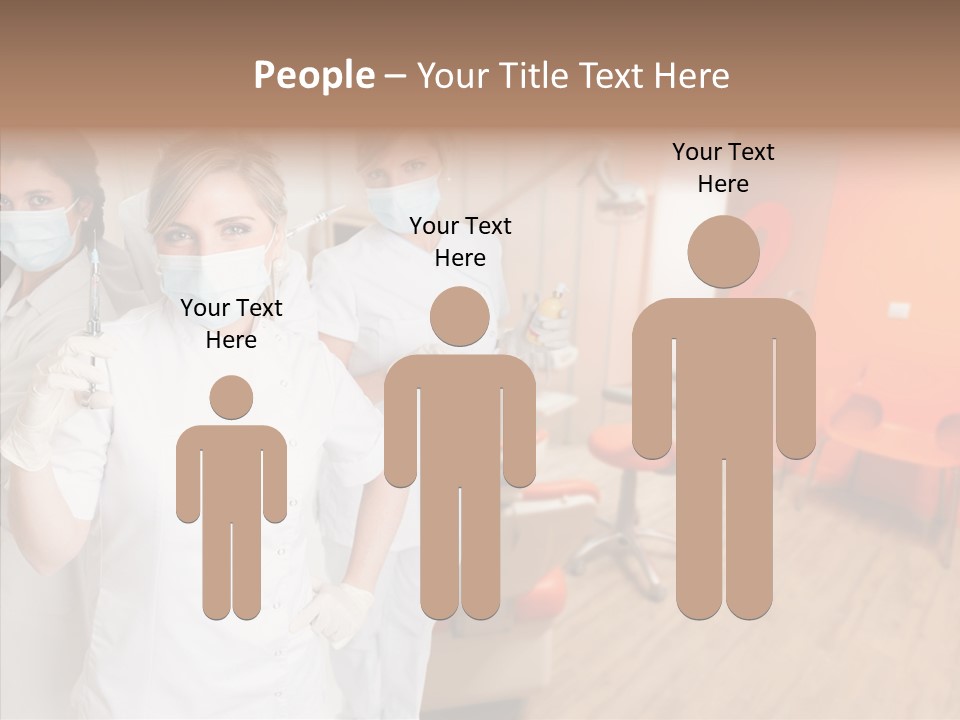 Person Needle White PowerPoint Template