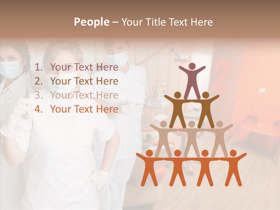 Person Needle White PowerPoint Template