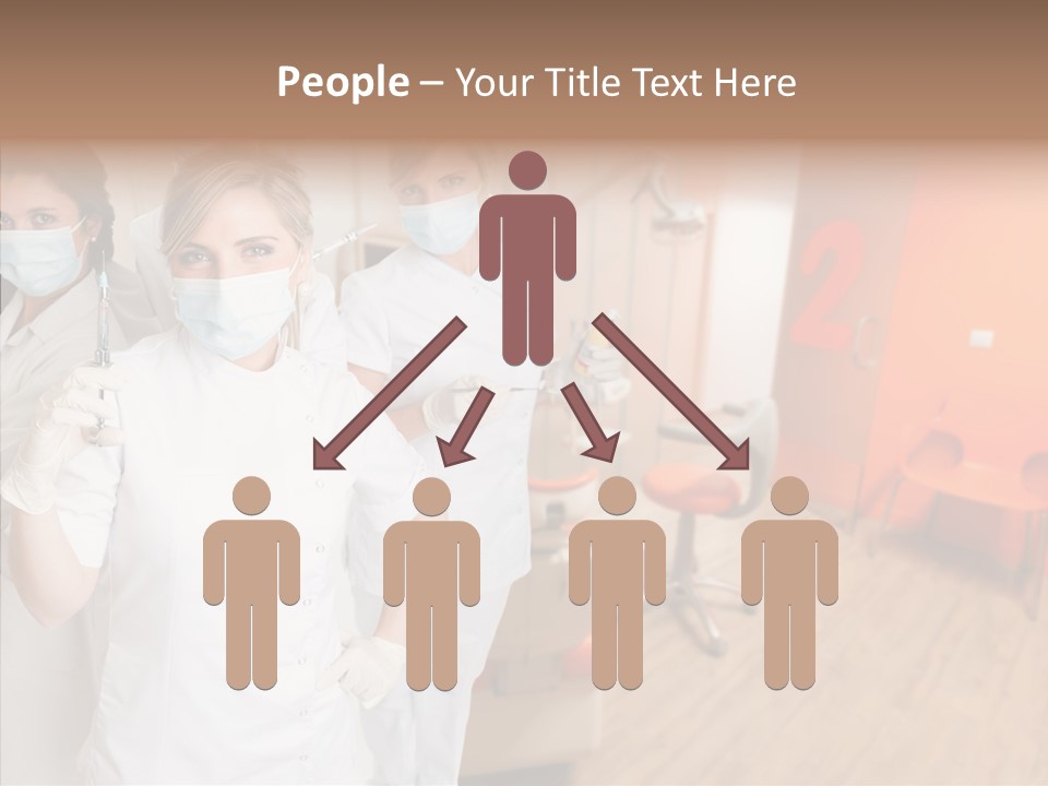 Person Needle White PowerPoint Template