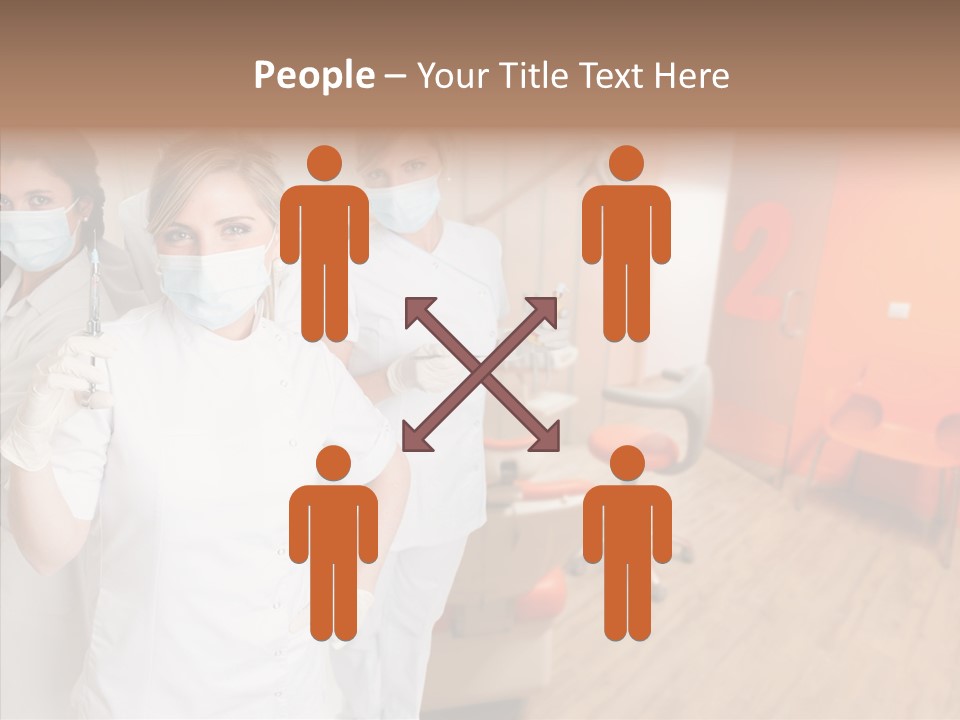 Person Needle White PowerPoint Template