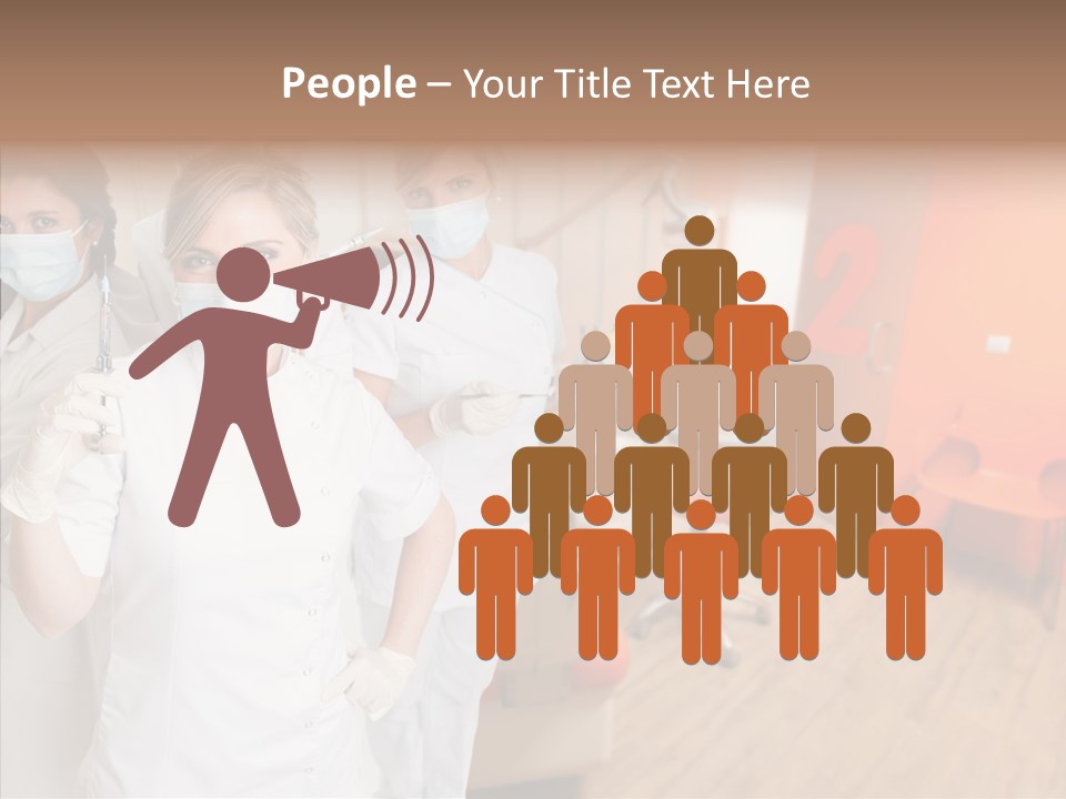 Person Needle White PowerPoint Template
