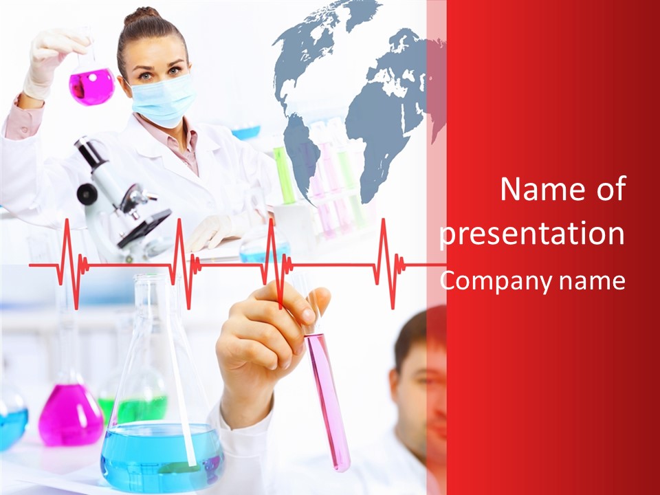 Doctor Scientist Working PowerPoint Template